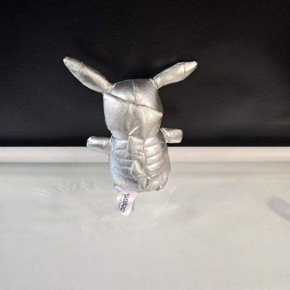 Pikachu Plush Silver Pokemon 25th Anniversary Edition Toy 9.5" - Picture 3 of 6